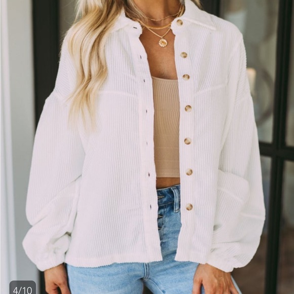 Ivory Shacket - Picture 2 of 3